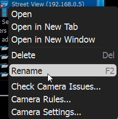 Renaming a Camera - 0